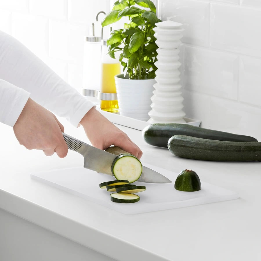IKEA LEGITIM cutting board in kitchen use