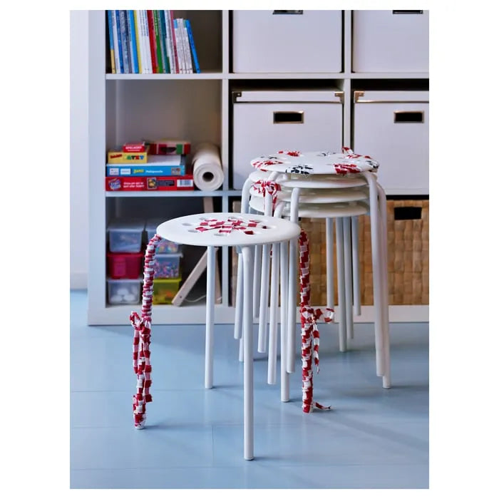 IKEA MARIUS white stool in kitchen or study setup.