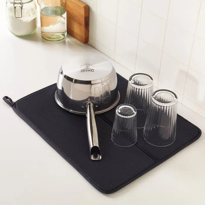 IKEA dish drying mat for plates glasses and cookware.