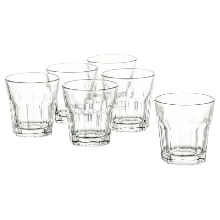 IKEA POKAL snaps glass 50 ml clear glass pack of 6.