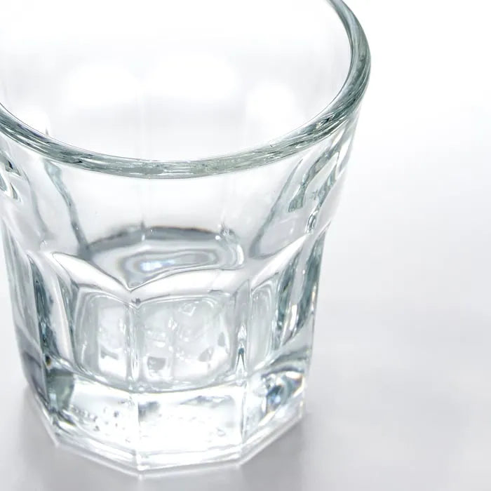 Clear tempered glass small serving glass IKEA Pakistan.
