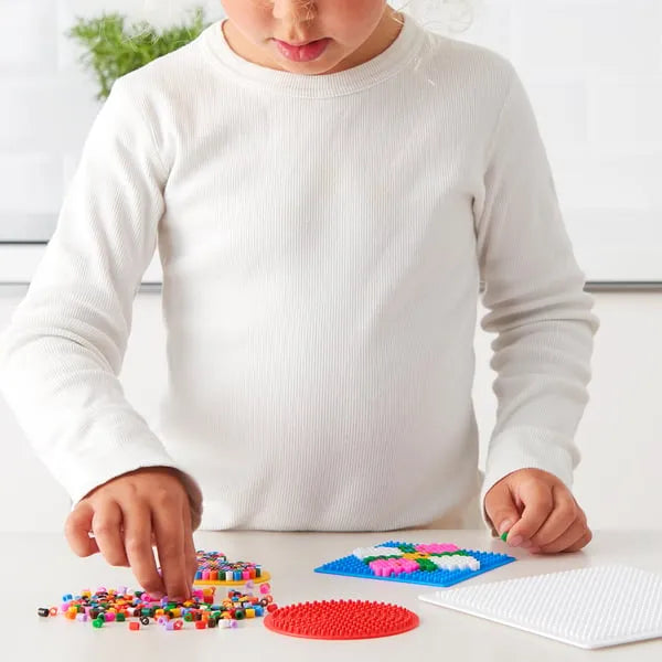 IKEA PYSSLA mixed colour fuse beads 600g pack for crafts.