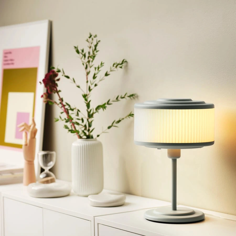 IKEA REMTANG grey-green table lamp