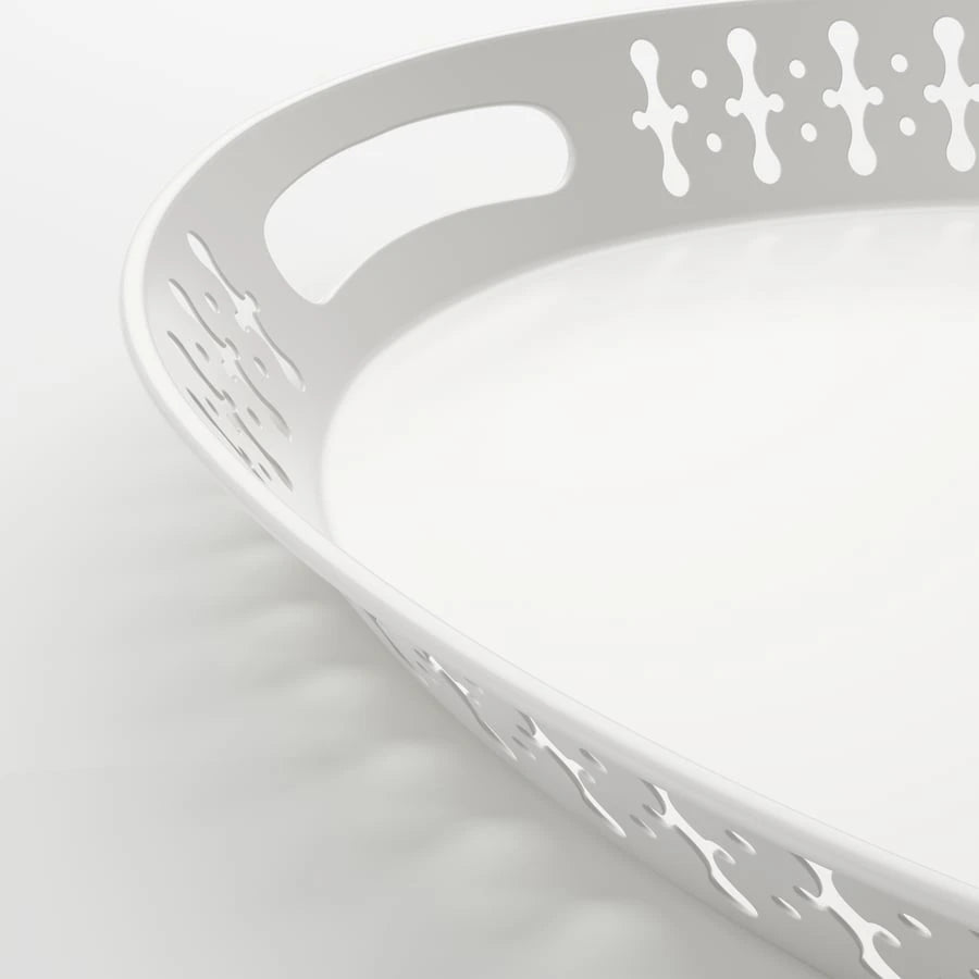 Close-up detail of the IKEA ROMANTISK tray
