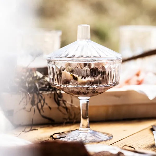 SÄLLSKAPLIG small dessert bowl with lid IKEA transparent glass.