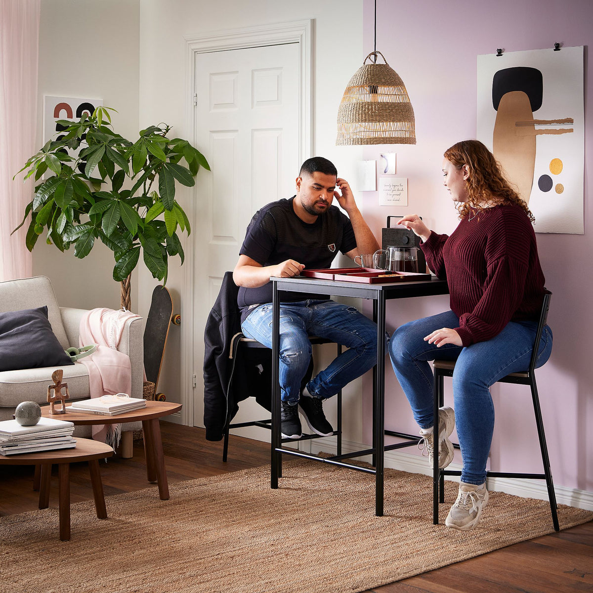 IKEA SANDSBERG bar stool at kitchen counter