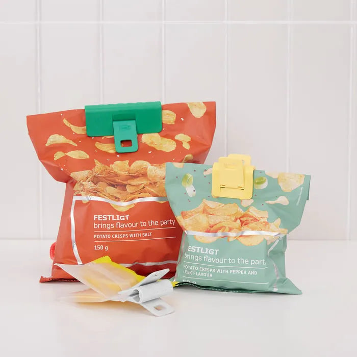 IKEA sealing clips keeping snack packets fresh