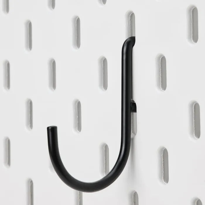 Close-up of IKEA SKÅDIS black hook design