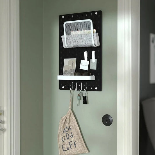 IKEA SKÅDIS Pegboard black 36x56 cm wall organizer.