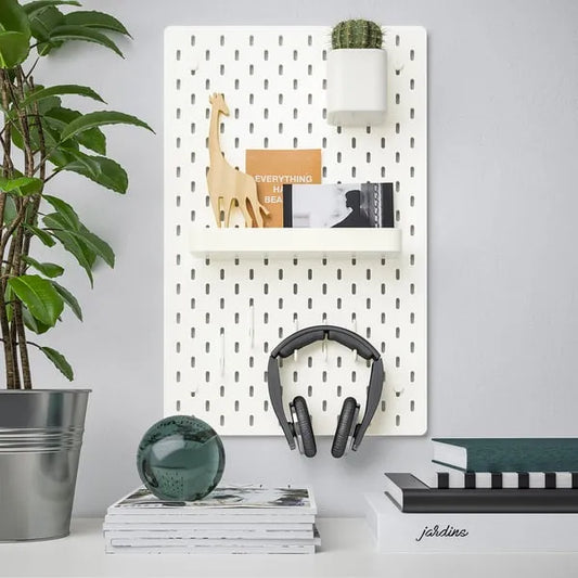 IKEA SKÅDIS Pegboard white 36x56 cm wall organizer.