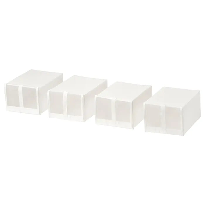 IKEA SKUBB white shoe box 22x34x16 cm for wardrobe storage.