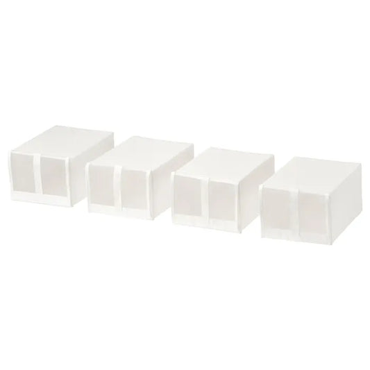 IKEA SKUBB white shoe box 22x34x16 cm for wardrobe storage.