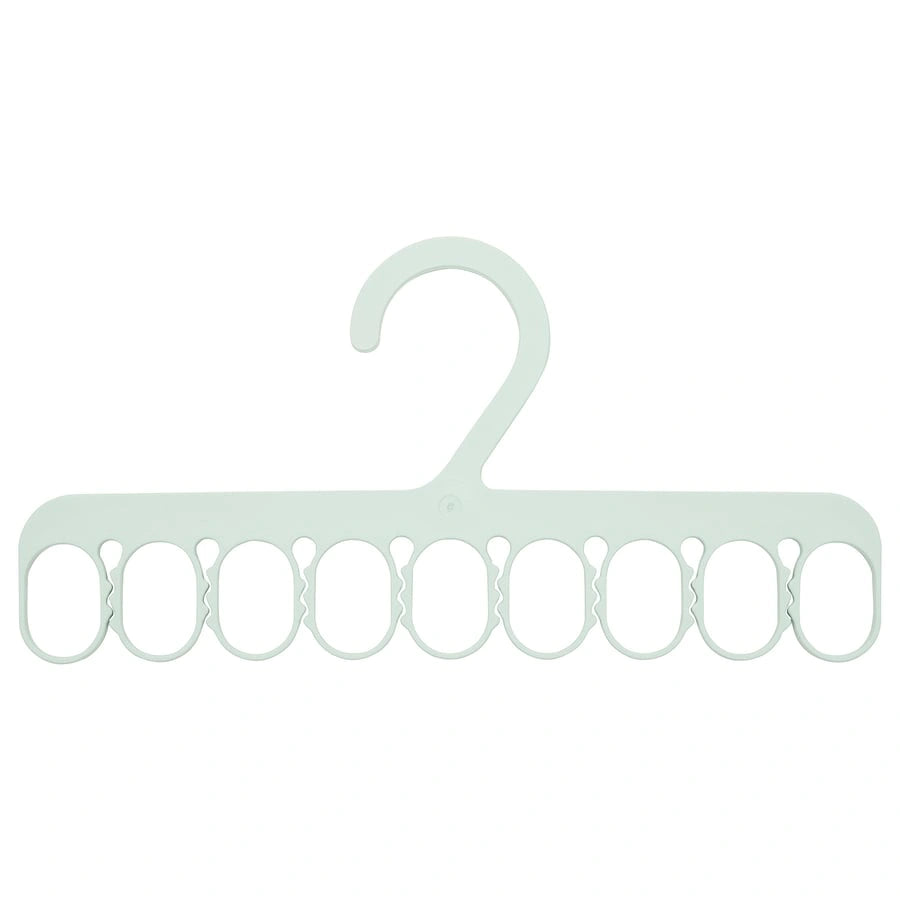 IKEA SLIBB hanger with 8 grip clips green