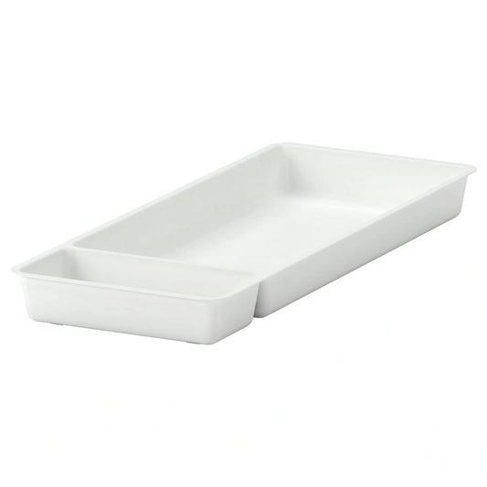 IKEA STÖDJA utensil tray white 20x50 cm drawer organizer