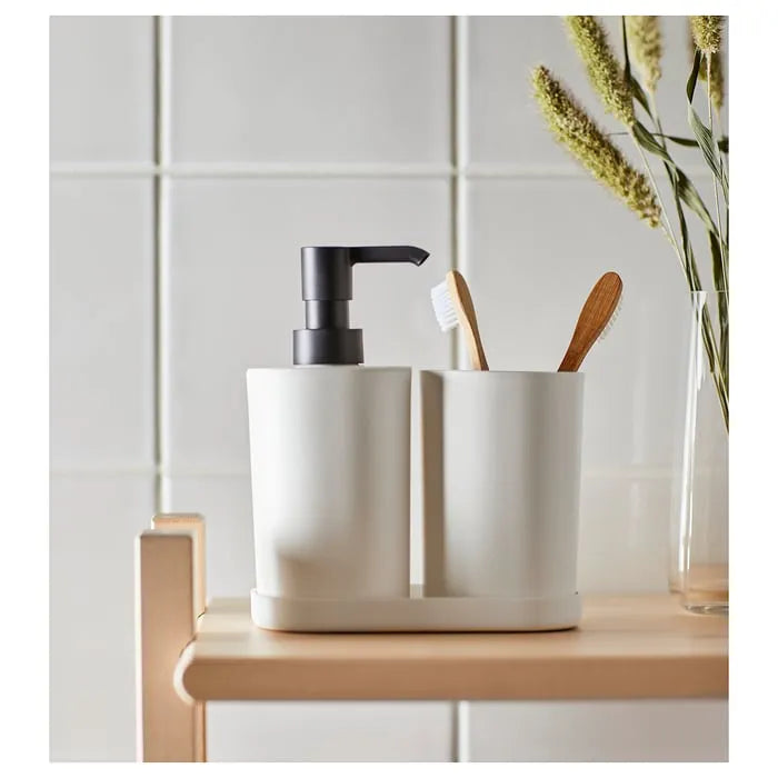 ikea storavan accessory set in  bathroom