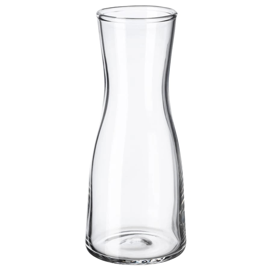 IKEA TIDVATTEN clear glass vase 14 cm