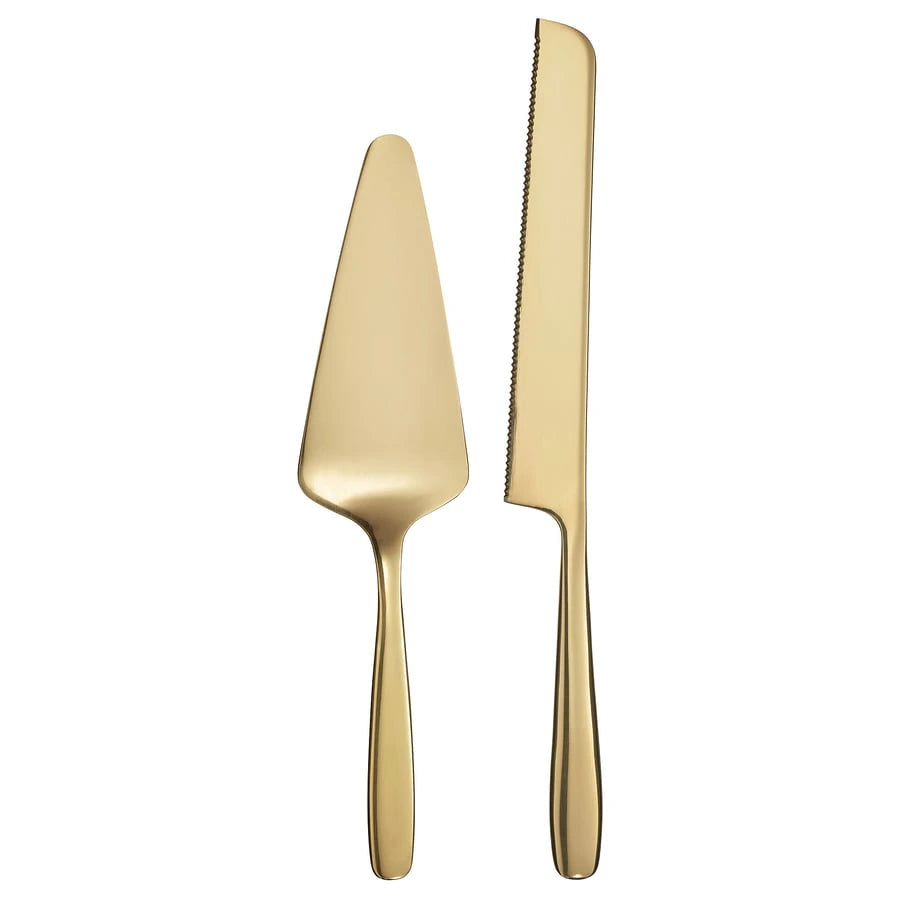 IKEA TILLAGD 2-piece serving set in brass-colour