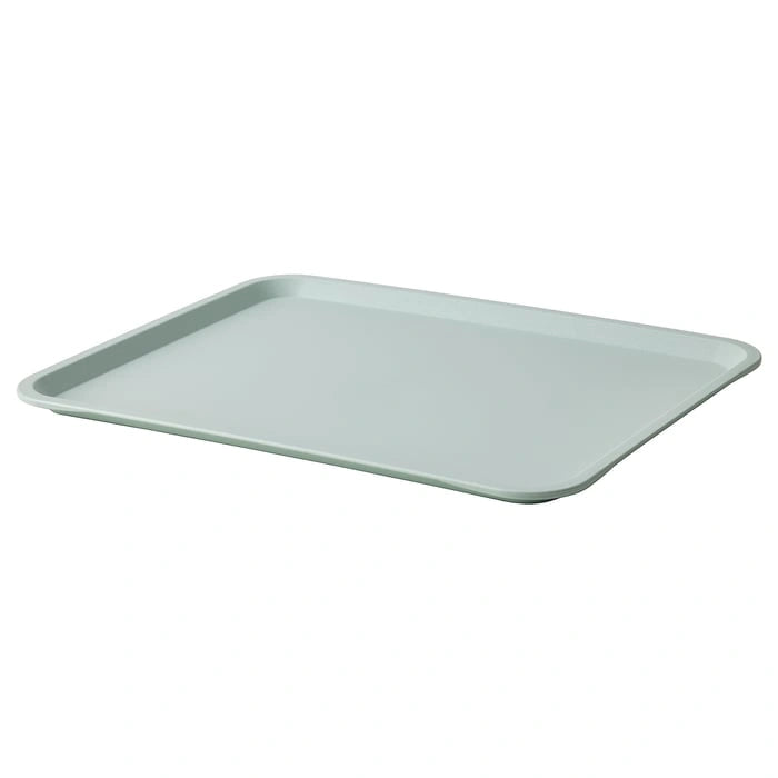 IKEA TILLGÅNG tray grey pale green 37x29 cm