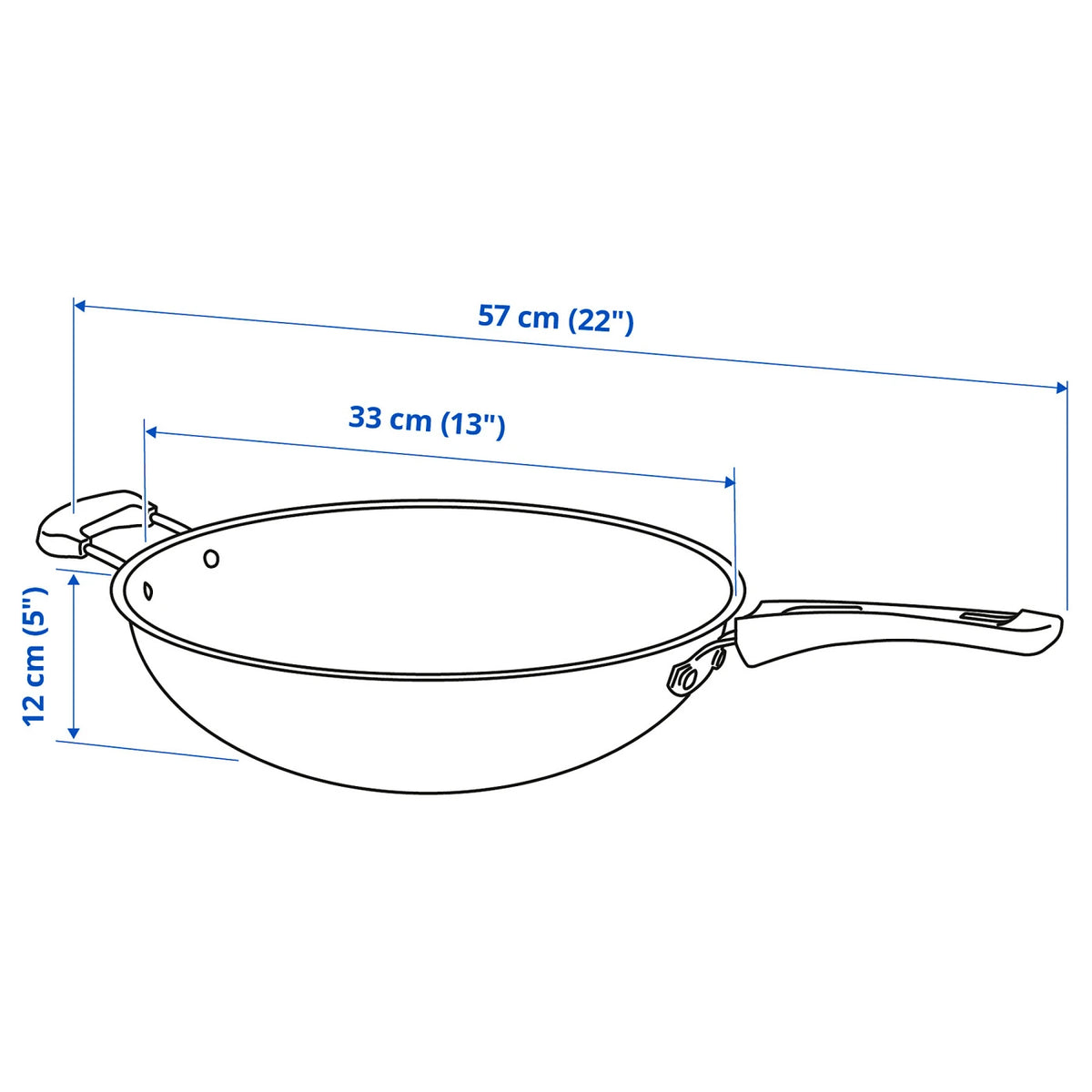 IKEA TOLERANT wok with 33 cm size reference