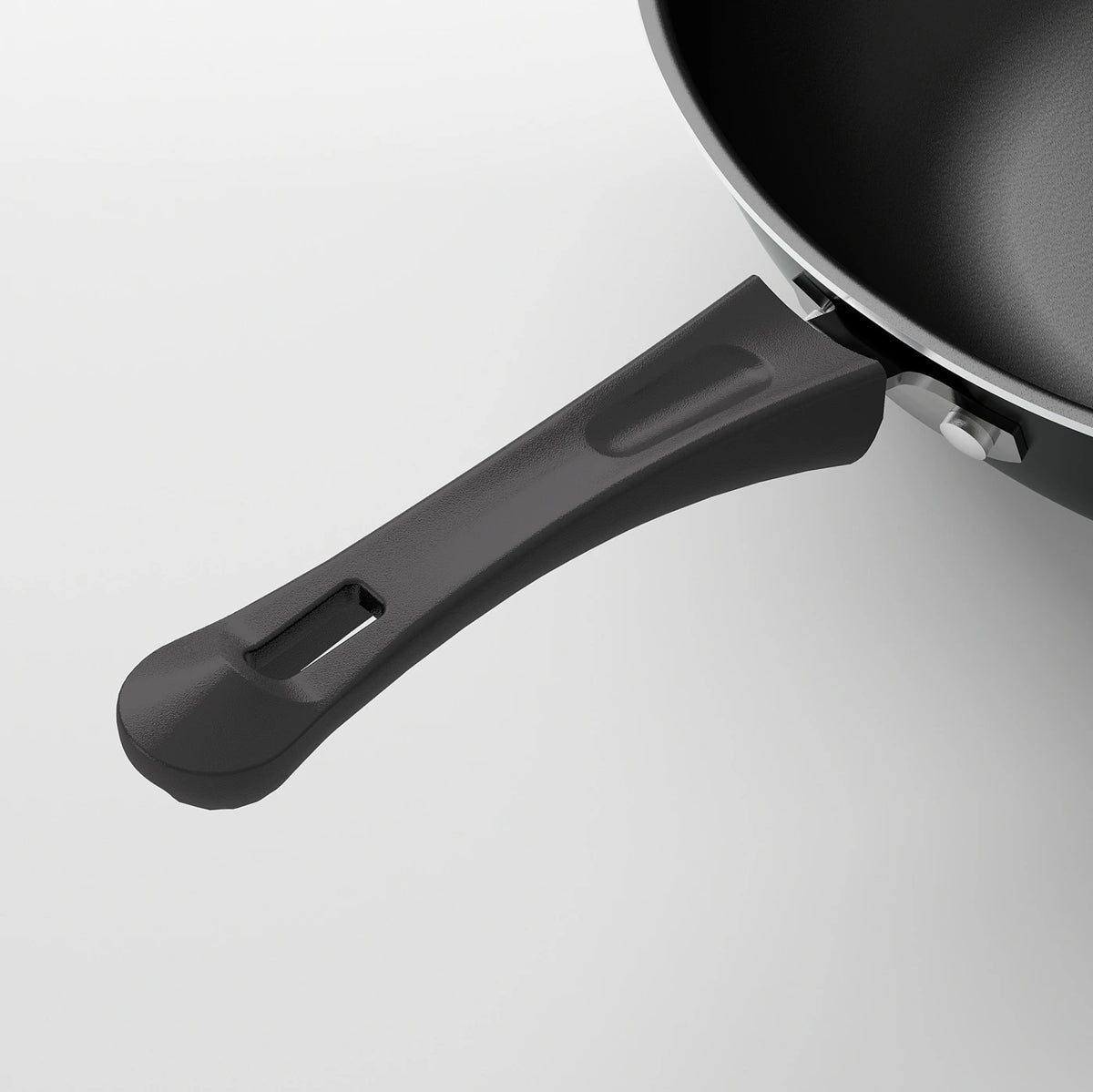 Handle detail of IKEA TOLERANT black wok