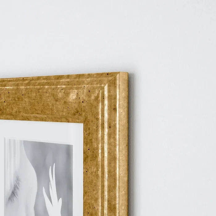 IKEA VIRSERUM 13x18 cm frame with plastic glass protection gold finish.
