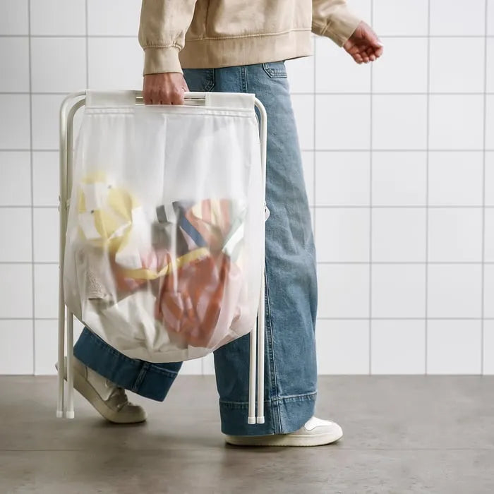 Foldable lightweight laundry basket for small spaces