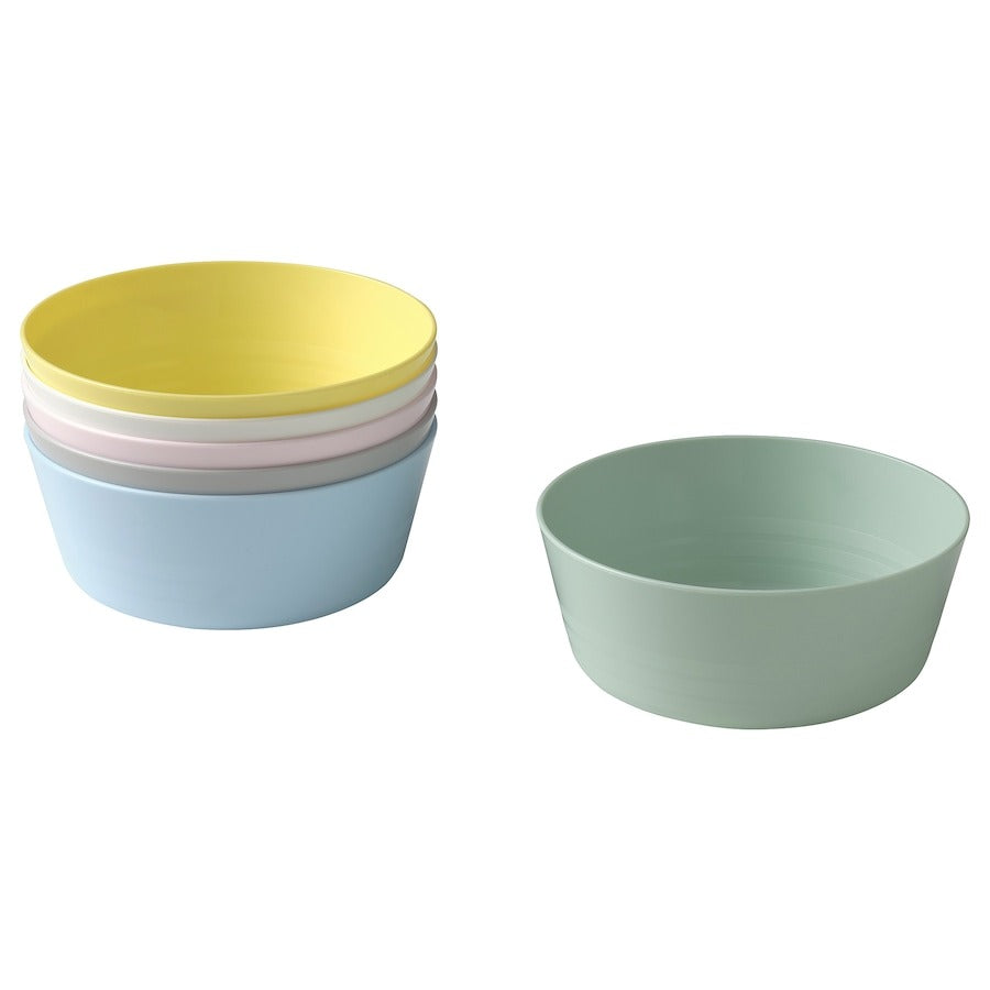 IKEA KALAS Bowl Mixed Colors Pack of 6