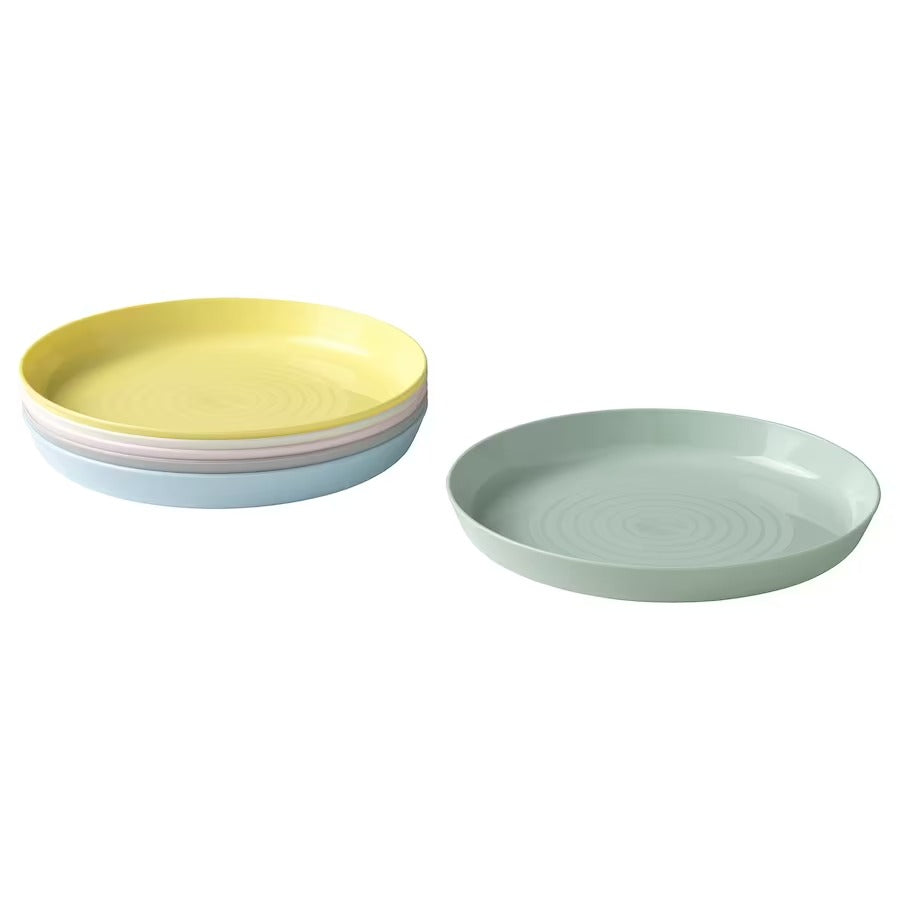 IKEA KALAS Plate Mixed Colors Pack of 6