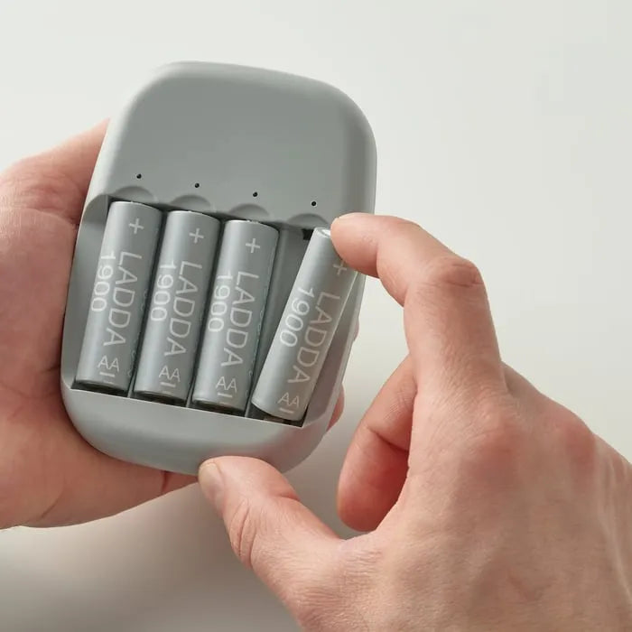 Ready-to-use IKEA LADDA AA rechargeable batteries
