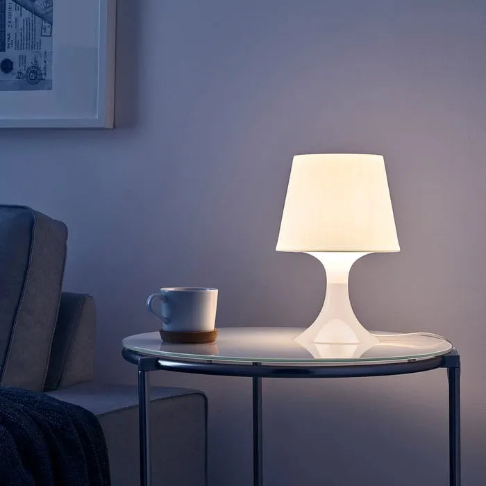 IKEA LAMPAN table lamp creating soft bedside lighting