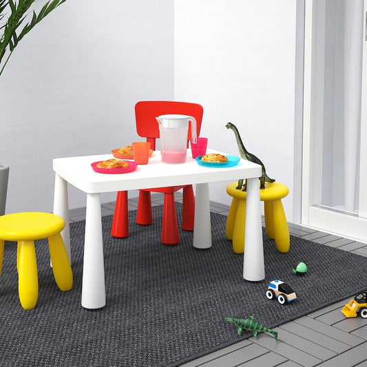 IKEA MAMMUT Children's table for indoor and outdoor use in white color.