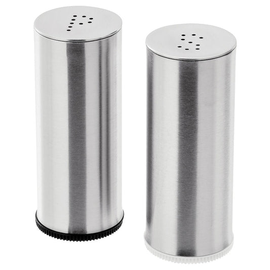 IKEA PLATS Salt Pepper Shaker Set of 2 Stainless Steel