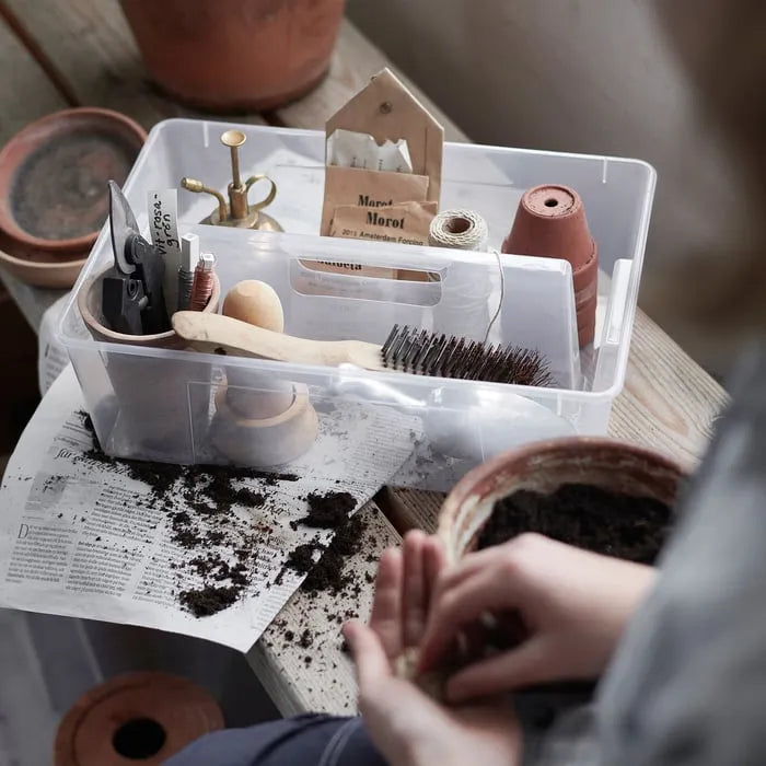 Using IKEA SAMLA insert to organise small household items