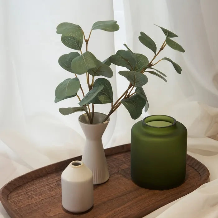 IKEA SMYCKA artificial eucalyptus spray styled in vase